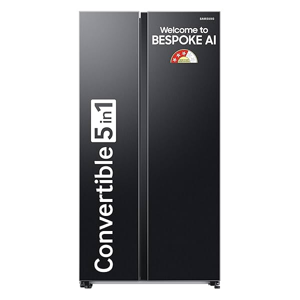 Image of Samsung 653 L , 3 Star , Double Door Smart Refrigerator (RS76CG8003B1HL)