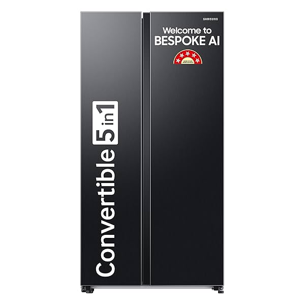 Image of Samsung 653 L , 5 Star Double Door Smart Refrigerator ( RS76CG8115B1HL )