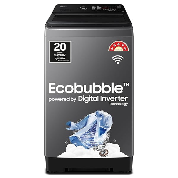 Image of Samsung 9 kg, 5 star, Eco Bubble Technology, Wi-Fi, Soft Closing Door.