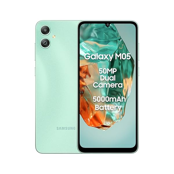 Image of Samsung Galaxy M05 (Mint Green, 4GB RAM, 64 GB Storage) | 