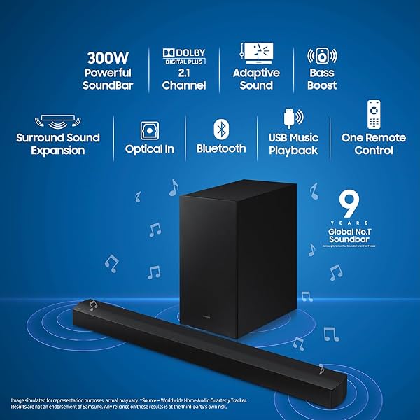 Image of Samsung Soundbar (HW-C45E/XL) 2.1 Channel, 300W