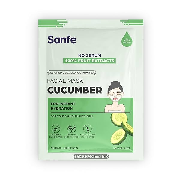 Image of Sanfe Instant Hydration Cucumber Facial Mask 