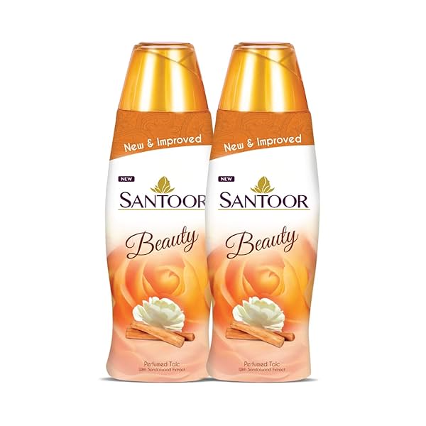 Image of Santoor Beauty Perfumed Talc with Sandalwood Extracts|.