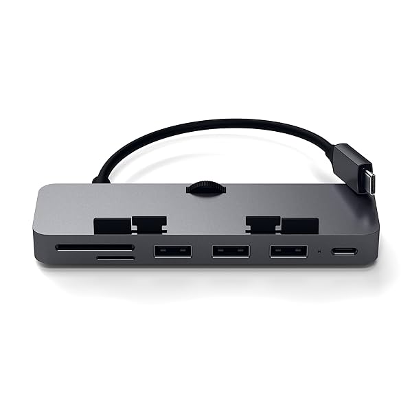 Image of Satechi Aluminum Type-C Clamp Hub Pro with USB-C Data Port