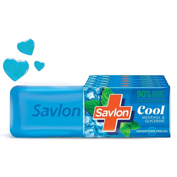 Image of Savlon Menthol Glycerin Soap (625g, Pack of 5)