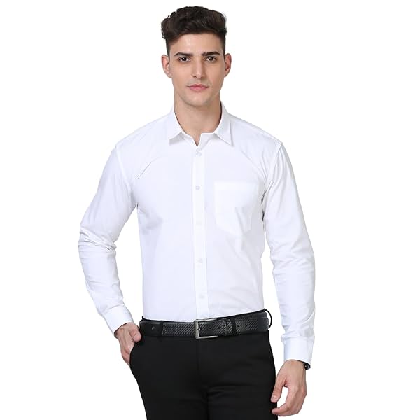 Image of Scott International Men's Solid Full Sleeves Shirt