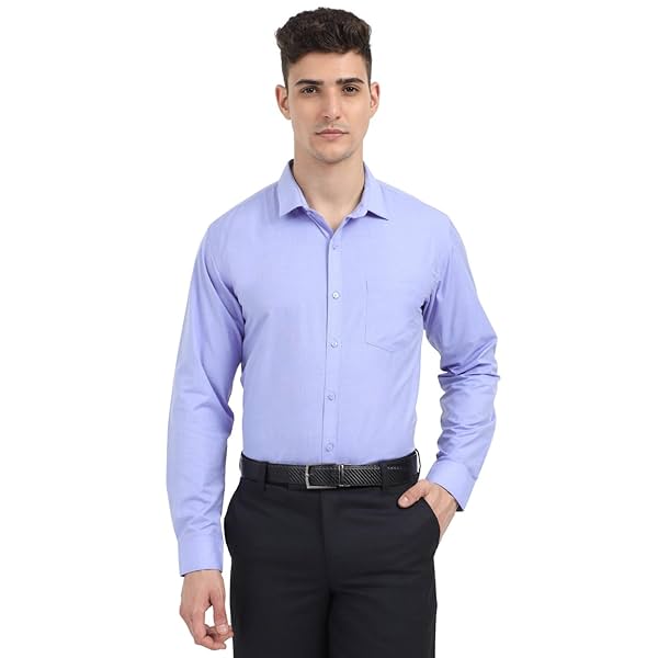 Image of Scott International Shirt for Men, Solid Full Sleeves Shirt, Wrinkle Free Mens Shirts