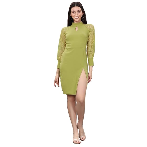 Image of Selvia Women's Knitted Stretchable Bodycon Lycra Dress