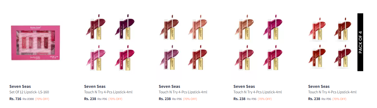 Image of Seven Seas Lipstick Minimum 70% Discount 