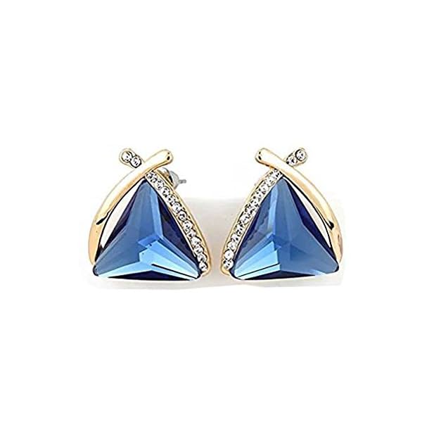 Image of Shining Diva Fashion 18k Gold Plated Latest Crystal Earrings For Women and Girls