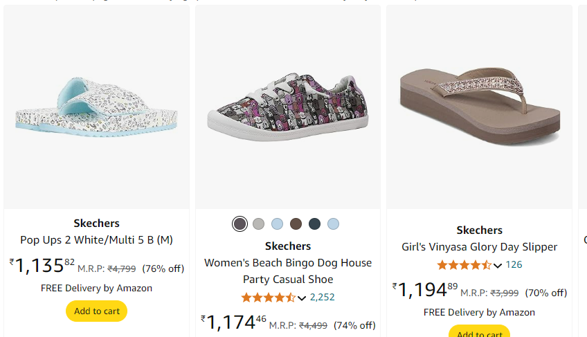 Image of Skechers Women's Shoes & slipper Up To 70% Discount Start at ₹1135