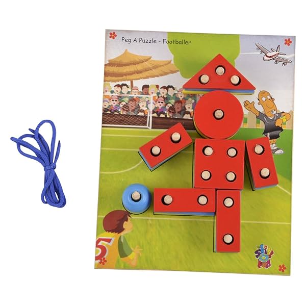 Image of Skillofun Wooden Peg A Puzzle - Footballer