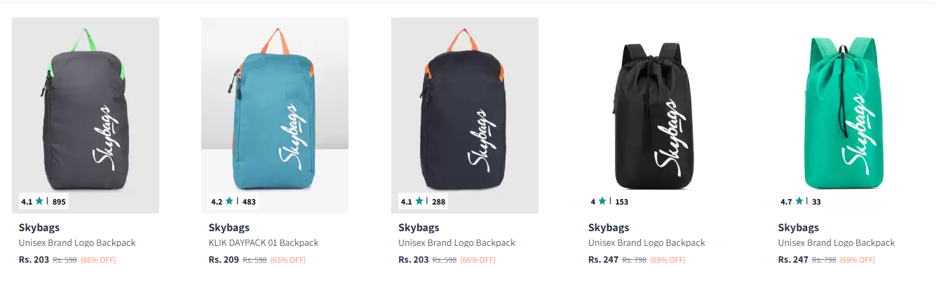 Image of Skybag Backpack upto 69% Discount