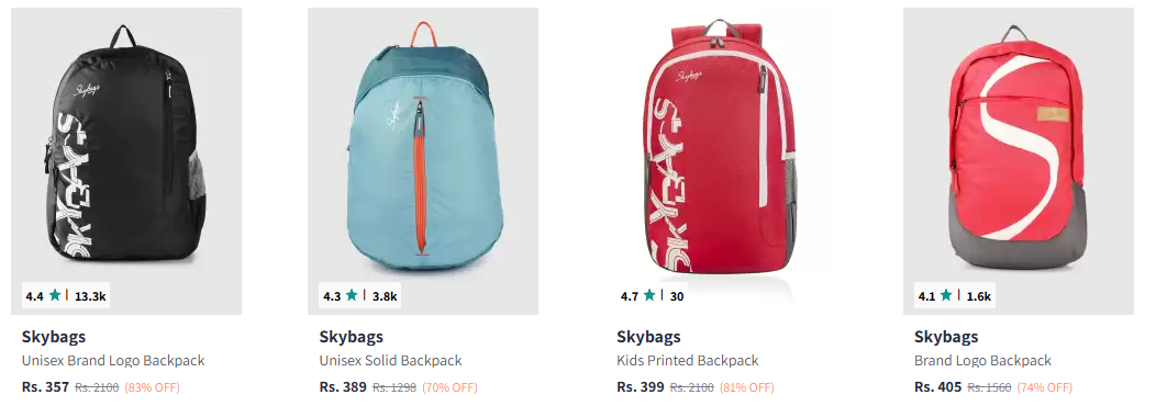 Image of Skybags Backpacks up to 83% Discount