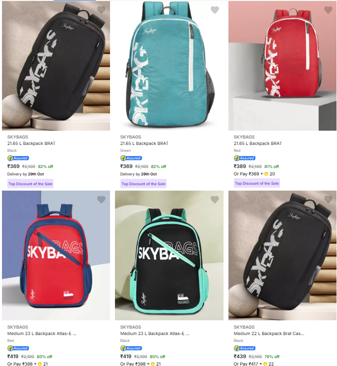 Image of Skybags Bags & Backpacks @ Minimum 80% Discount