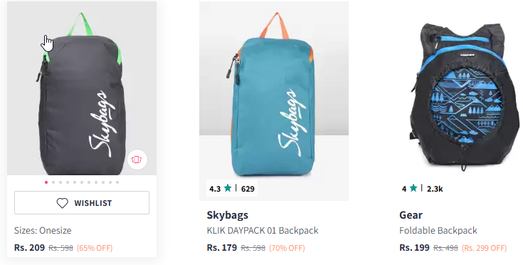 Image of Skybags Casual Regular Backpack Starting Price 179