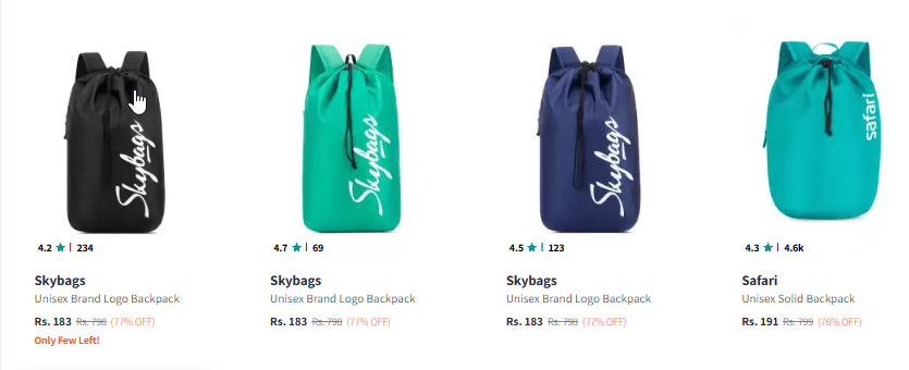 Image of Skybags Logo Backpack Starts Price ₹183