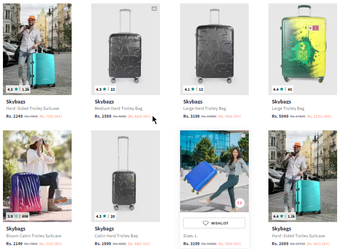 Image of Skybags Luggage Bags with a Minimum 80% Discount