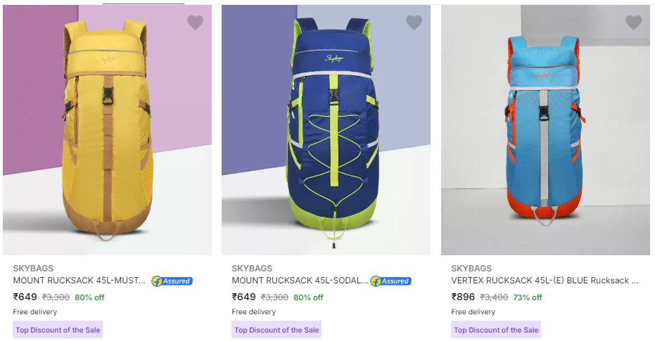 Image of Skybags Rucksacks Starting At ₹649.