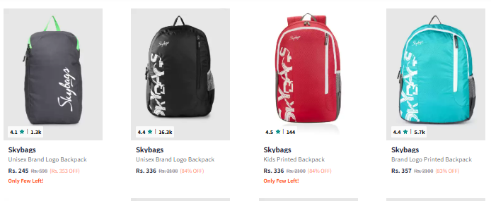 Image of Skybags Unisex Colourblocked Backpack Starting @ ₹245