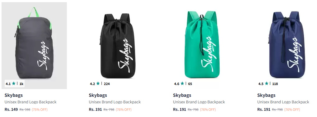 Image of Skybags Unisex Klik Brand Logo Backpack Starting at ₹149