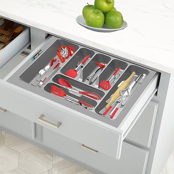 Image of SmartSlide Plastic Inside Cutlery Tray For Kitchen 