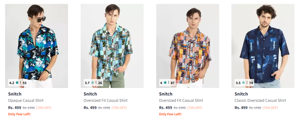 Image of Snitch Men Printed Casual Shirt. Starting At @₹499