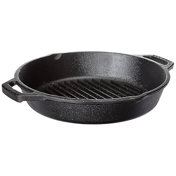Image of Solimo Cast Iron Grill Pan