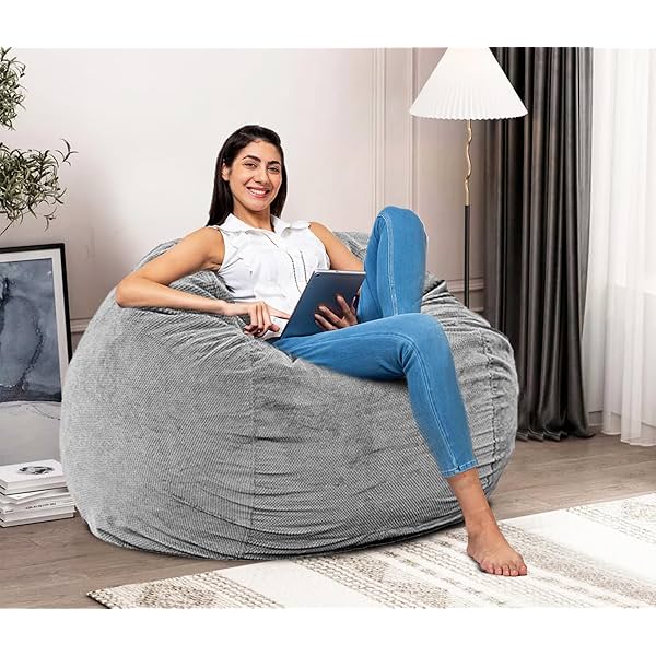 Image of Solimo Foam Bean Bag Sac | Converts to Double Bed | 120KG Capacity | 6.5 Ft