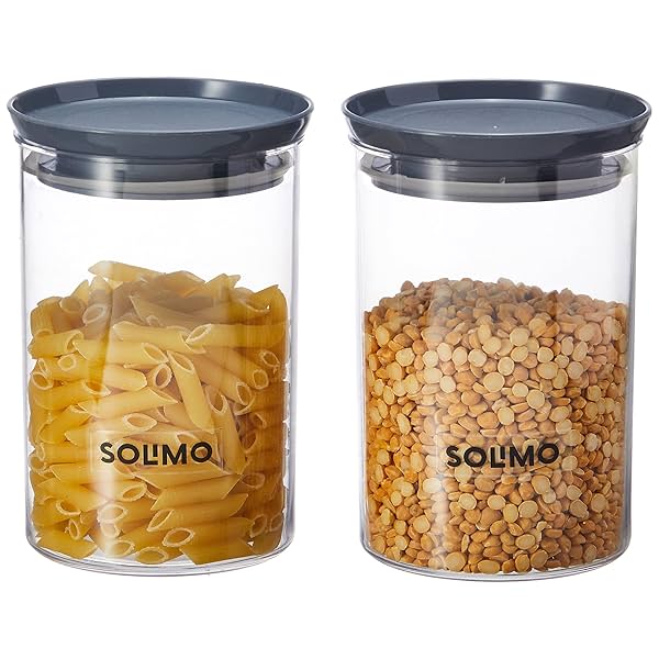 Image of Solimo Plastic Storage Container Set, 900 ml, *2