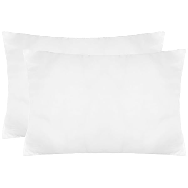 Image of Solimo Polyester Microfibre Solid 2-Piece Ultra-Soft Bed Pillow Set