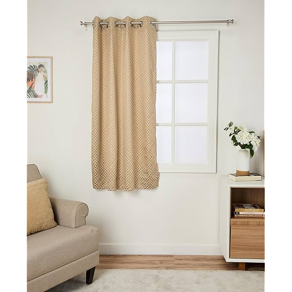 Image of Solimo Premium Polyester Opaque Tab Top Curtains PO2