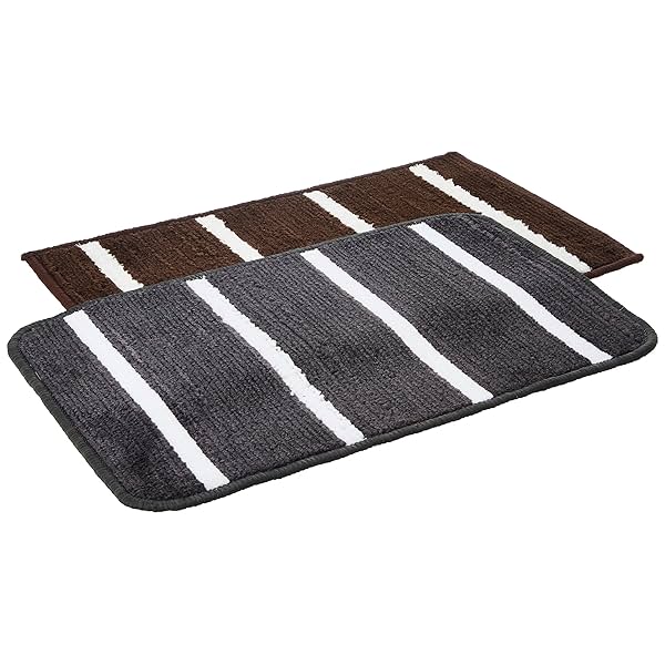 Image of Solimo Super Soft Microfiber Anti-Skid Bath Mat PO2