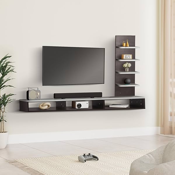 Image of Solimo Uno Engineered Wood Wall Mounted TV Stand