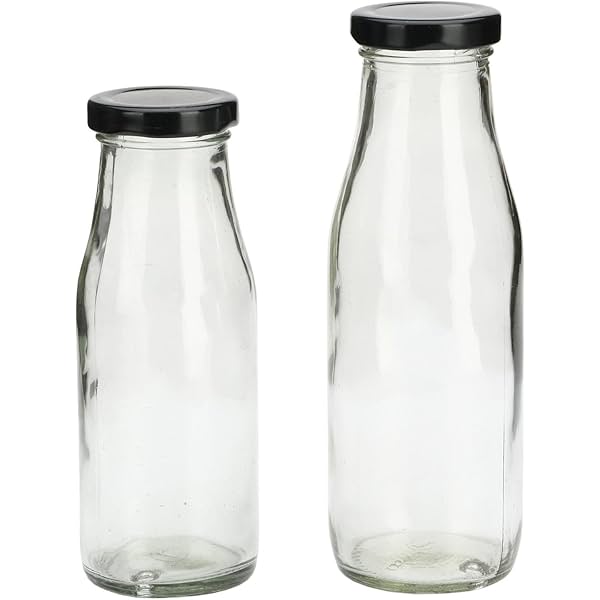 Image of Somil Glass Storage And Serving Bottle, 300 Ml, Size - 5.5 X 5.5 X 17 Cm