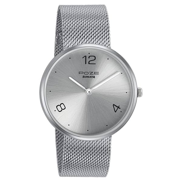 Image of Sonata Poze Quartz Analog Silver dial Metal Strap Watch 