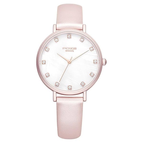 Image of Sonata Poze Quartz Analog White Dial PU Leather Strap Watch for Women