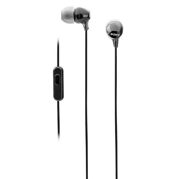 Image of Sony MDR-EX14AP Wired in Ear Headphone with Mic (Black)