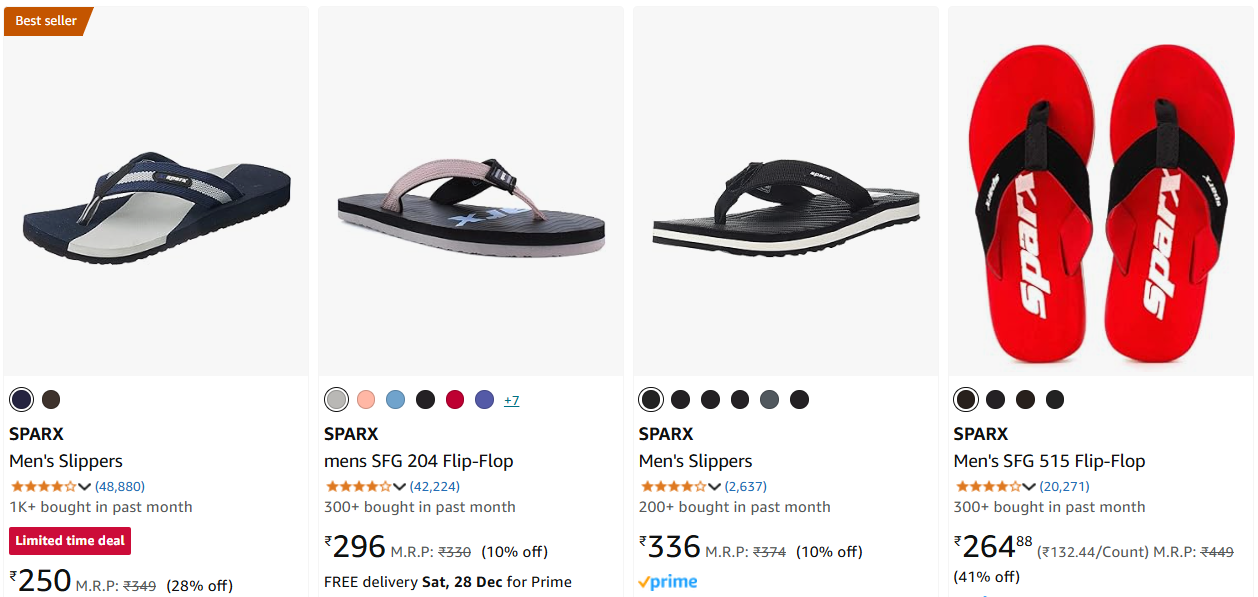 Image of Sparx Men's Slippers Starting at ₹250 