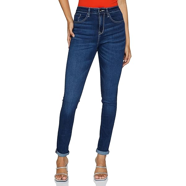 Image of Spykar High Rise Lycra Skinny Fit Women's Jeans