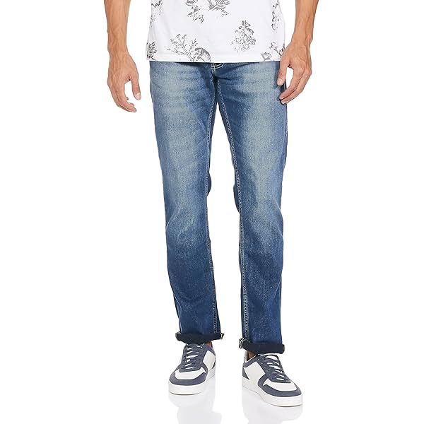 Image of Spykar Men's Rover Regular Fit Mid-Rise Jeans