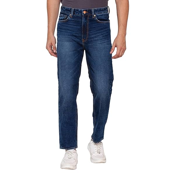 Image of Spykar Mid Blue Mens Jeans