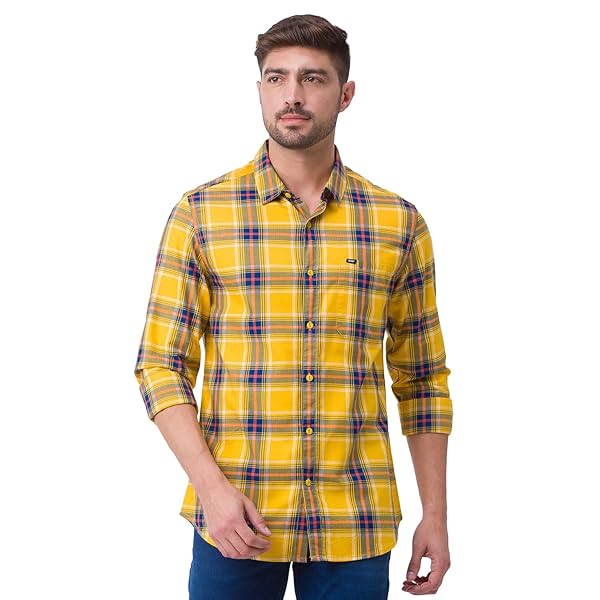 Image of Spykar Olive Green Mens Shirts