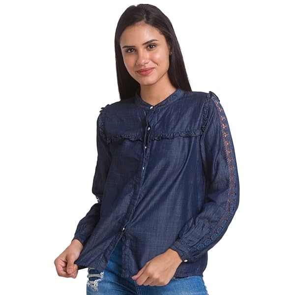 Image of Spykar Women's Regular Fit Shirt (WSH02BB010) 