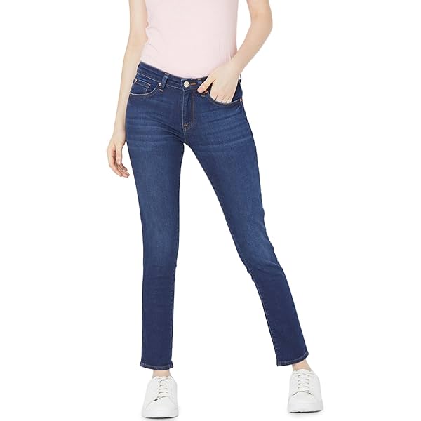 Image of Spykar Women's Super Skinny Fit DK. Blue Jeans