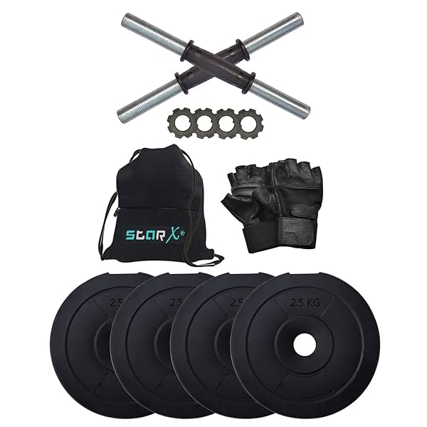 Image of Starx Pvc10acc Plastic Dumbbell Set Combo