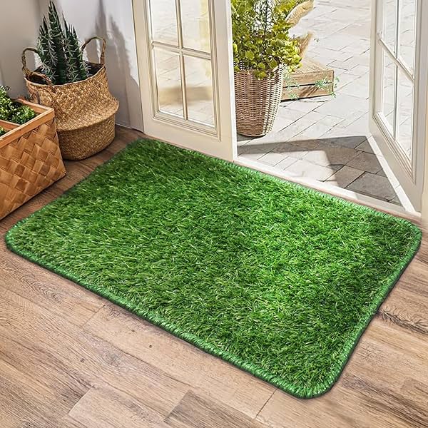 Image of Status Contract Braided Artificial Grass Doormat (12 X 18)