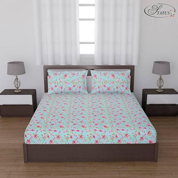 Image of Status Contract Cotton Rich Double Bedsheet