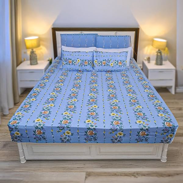 Image of Status Contract Cotton Rich Double Bedsheet