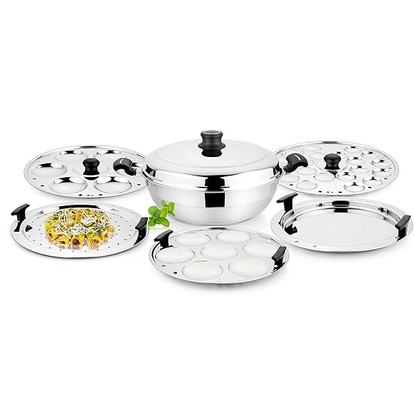 Image of Steelcraft Premium Stainless Steel 8pcs Multi Kadai